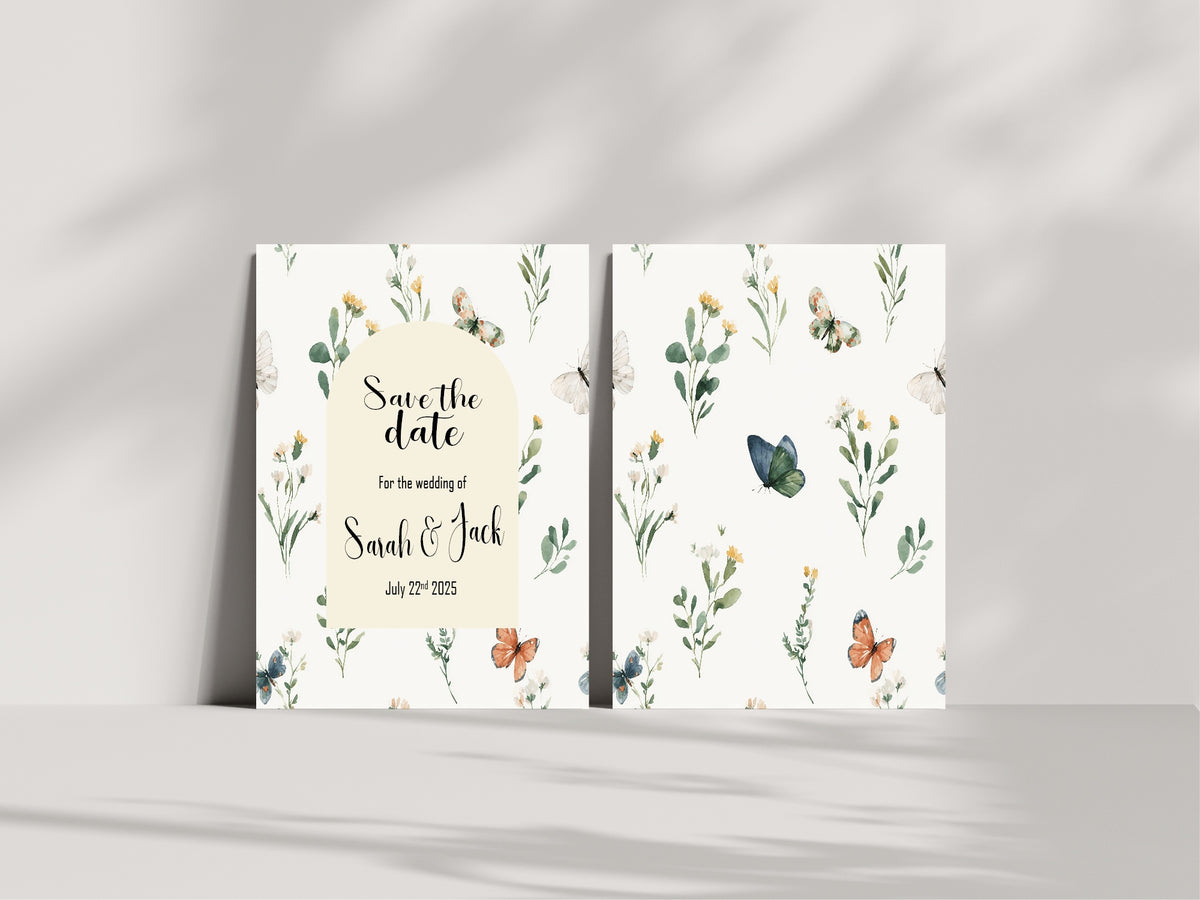 Wildflowers Wedding Save the Date Cards | Pack of 10