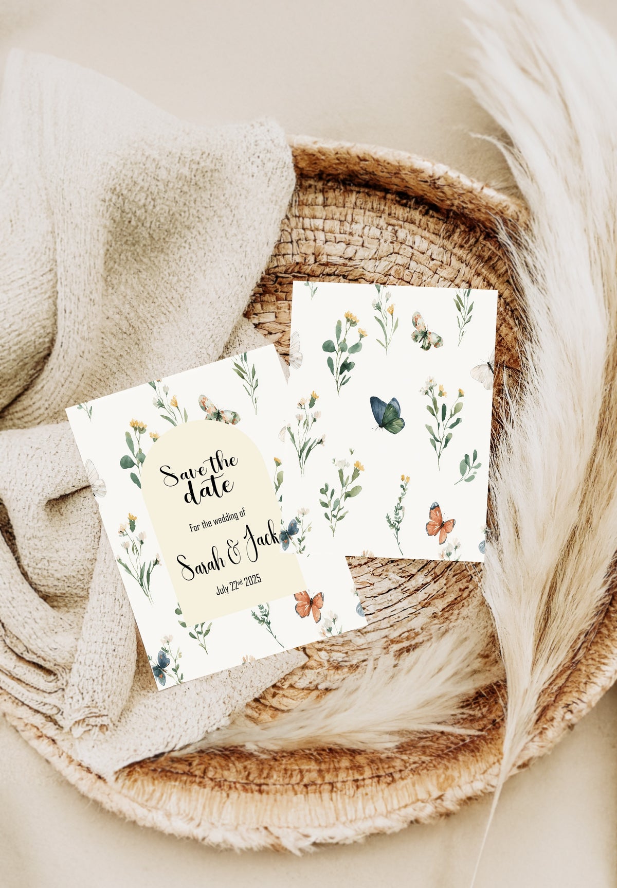 Wildflowers Wedding Save the Date Cards | Pack of 10