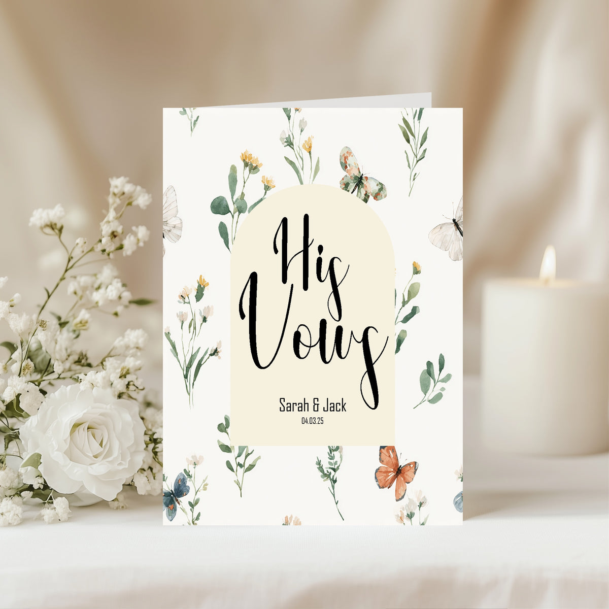 Wildflowers Wedding Vow Books | Set of 2