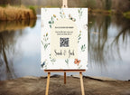 Wildflowers Wedding QR Code Sign