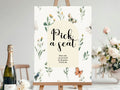 Wildflowers Wedding Pick a Seat Sign