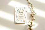 Wildflowers Wedding Menu Cards | Pack of 10
