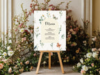 Wildflowers Wedding Menu Sign