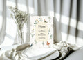 Wildflowers Wedding Menu Cards | Pack of 10