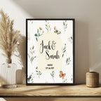 Wildflowers Personalised Forever Wedding Keepsake Print