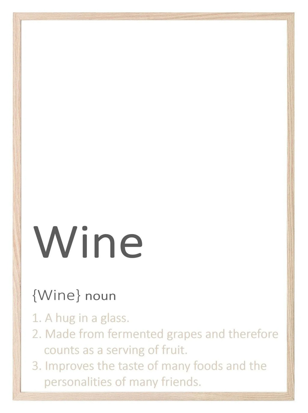 Wine Definition Print | Fun Wall Art - Larosier Prints