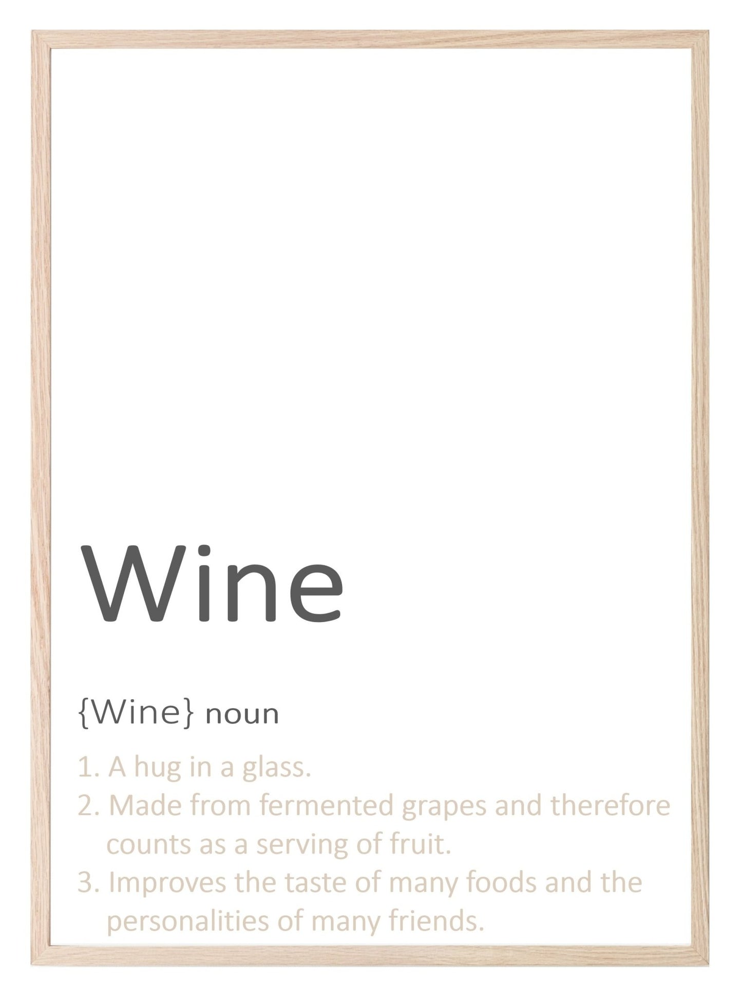 Wine Definition Print | Fun Wall Art