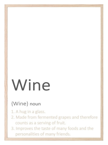 Wine Definition Print | Fun Wall Art