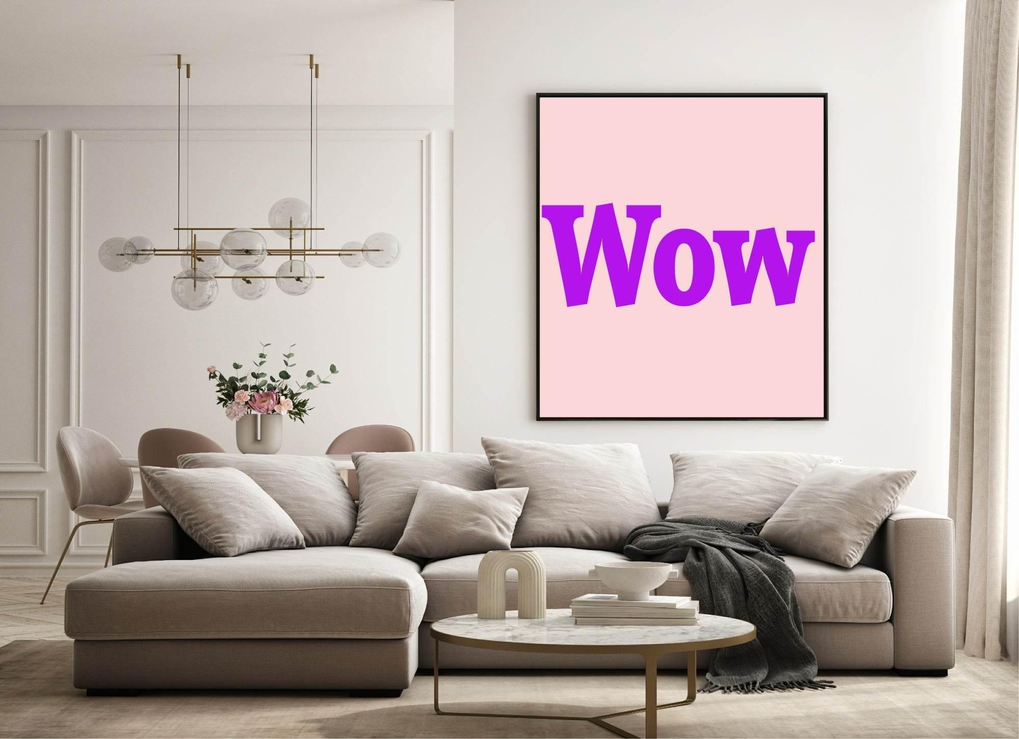 Wow Print | Bright Colourful Wall Art - Larosier Prints