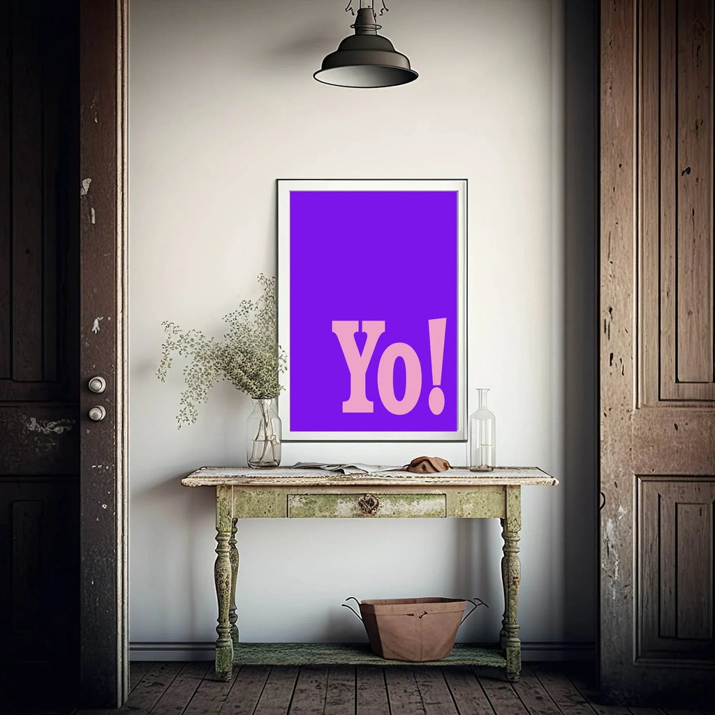 Yo! Print | Bright Colourful Wall Art - Larosier Prints
