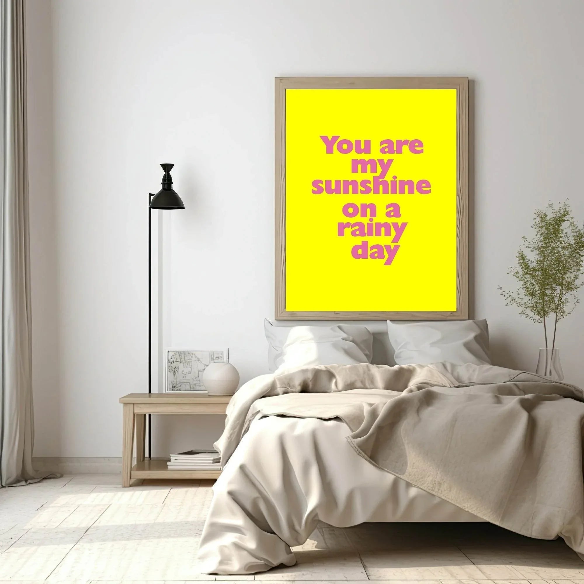 You Are My Sunshine On A Rainy Day Print | Bright Colourful Wall Art - Larosier Prints