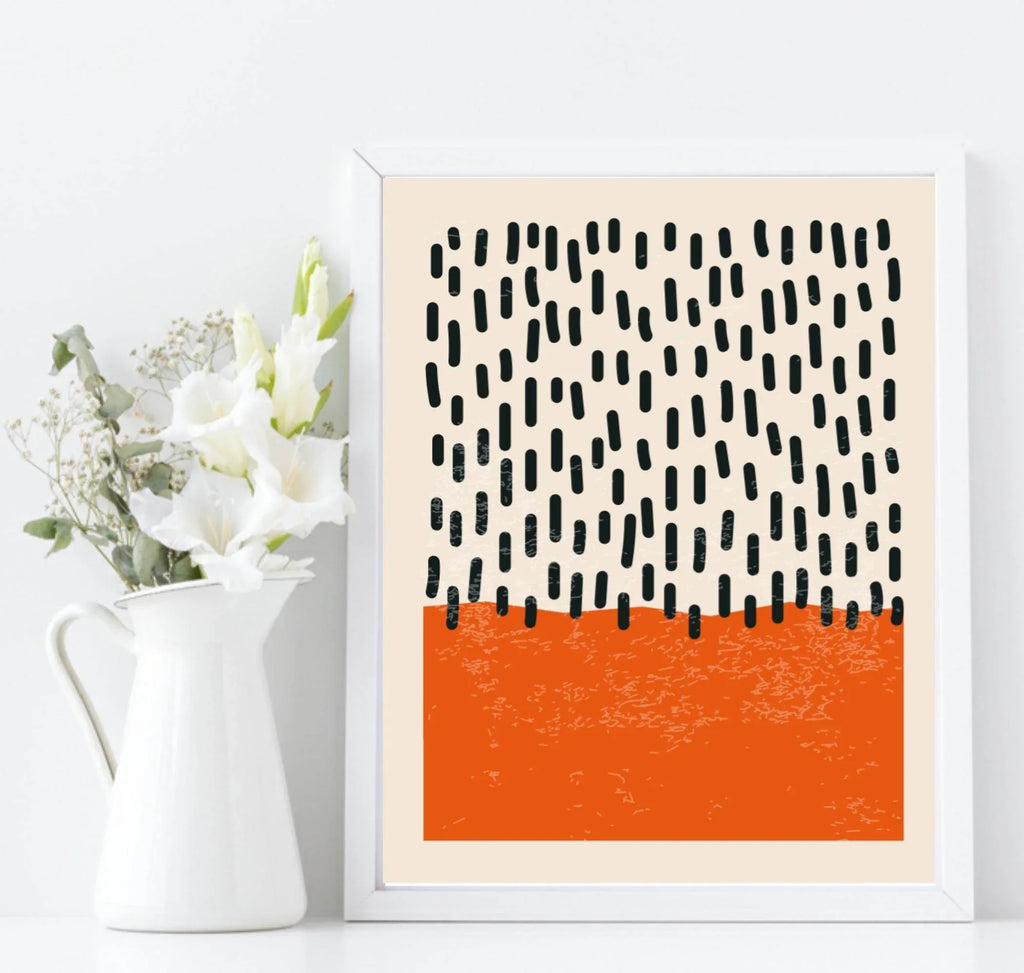 Set Of 4 Abstract Geometric Prints | Bright Modern Wall Art - Larosier Prints