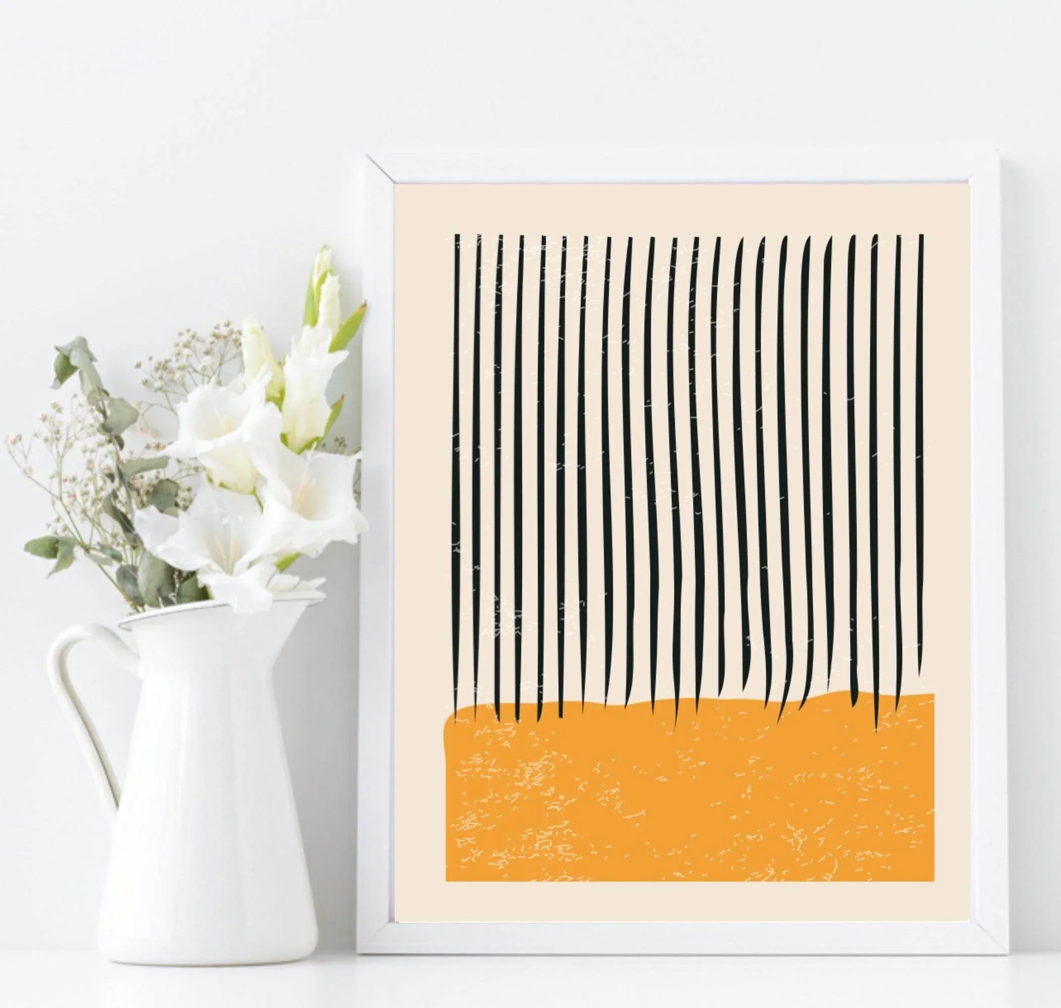 Set Of 4 Abstract Geometric Prints | Bright Modern Wall Art - Larosier Prints