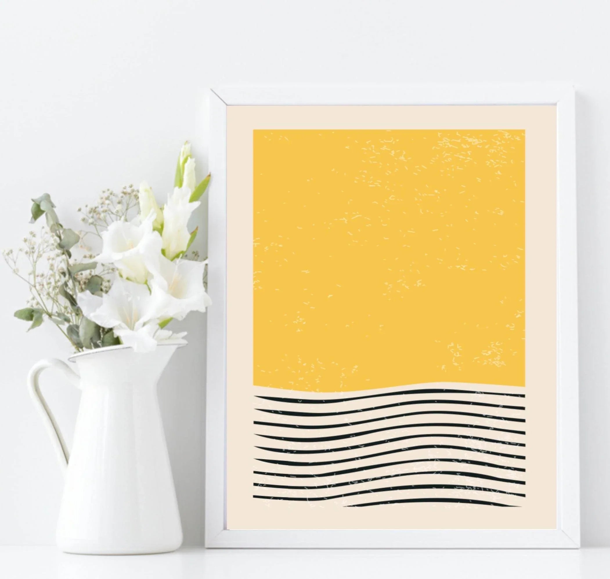 Set Of 4 Abstract Geometric Prints | Bright Modern Wall Art - Larosier Prints