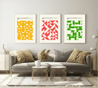 Set Of 4 Bright Bauhaus Inspired Prints | Modern Wall Art - Larosier Prints