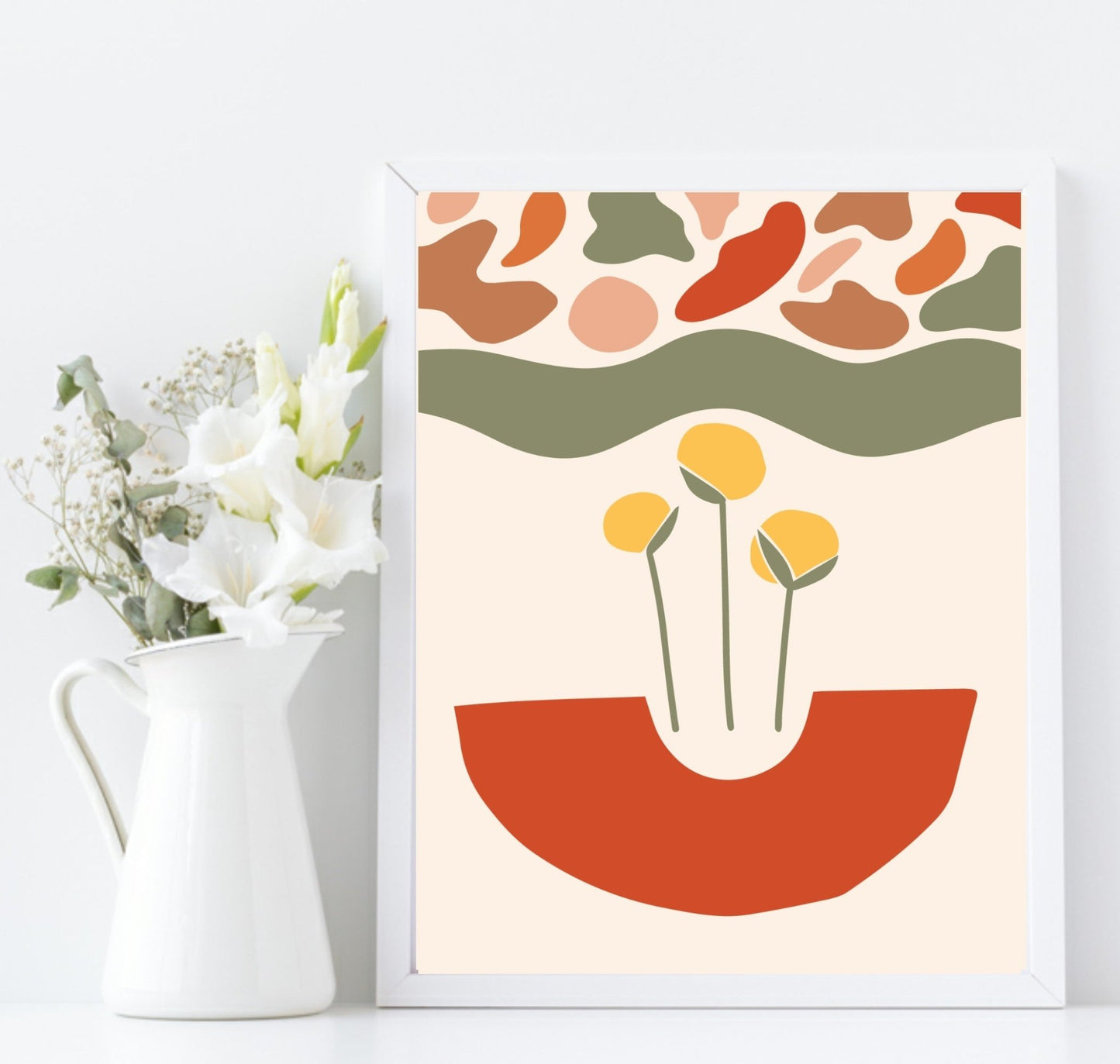 Abstract Floral Art print | Flowers Wall Art