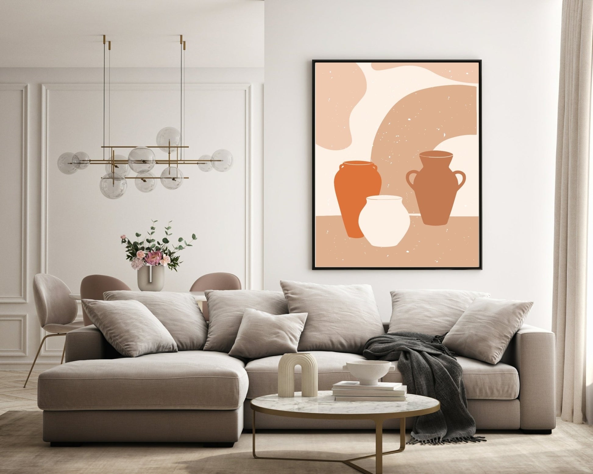 Abstract Jug Art Print | Terracotta Wall Art