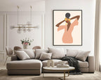 Abstract Lady Print | African Inspired Wall Art Print - Larosier Prints