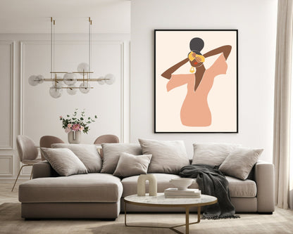 Abstract Lady Print | African Inspired Wall Art Print