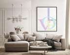 Abstract LOVE Print | Various Colour Options - Larosier Prints