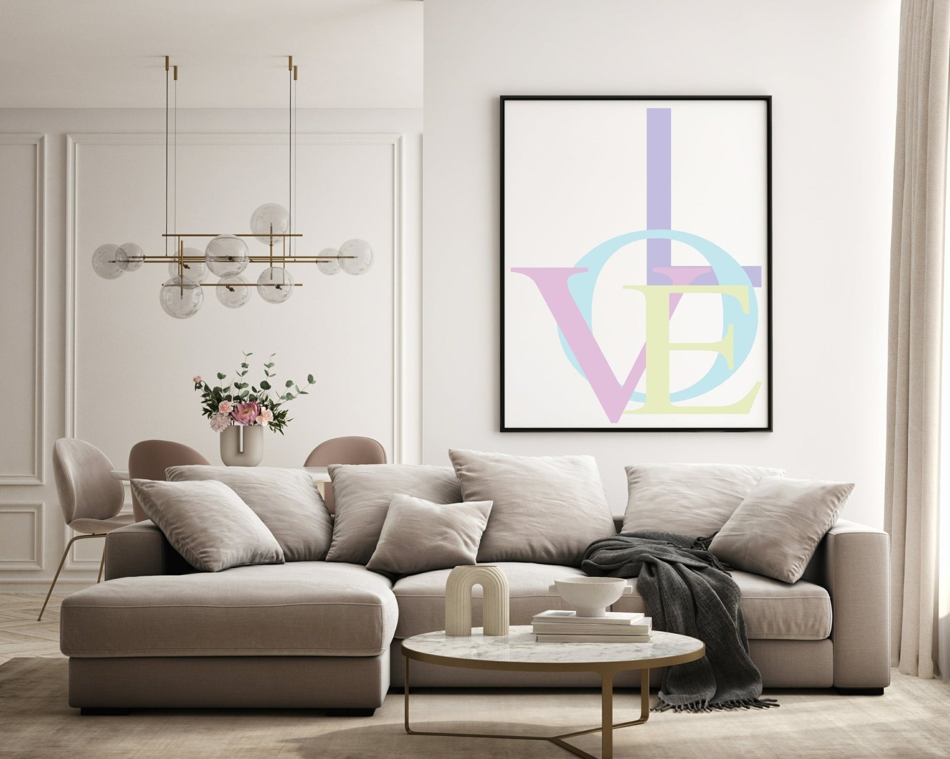 Abstract LOVE Print | Various Colour Options