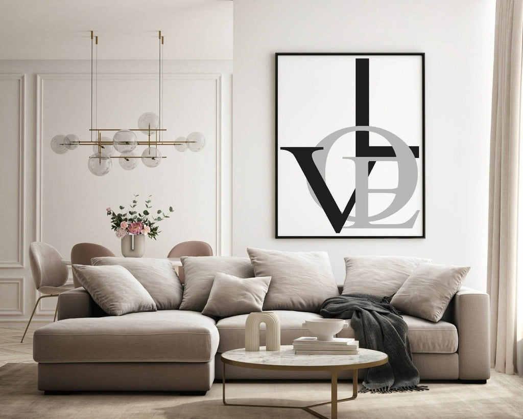 Abstract LOVE Print | Various Colour Options - Larosier Prints