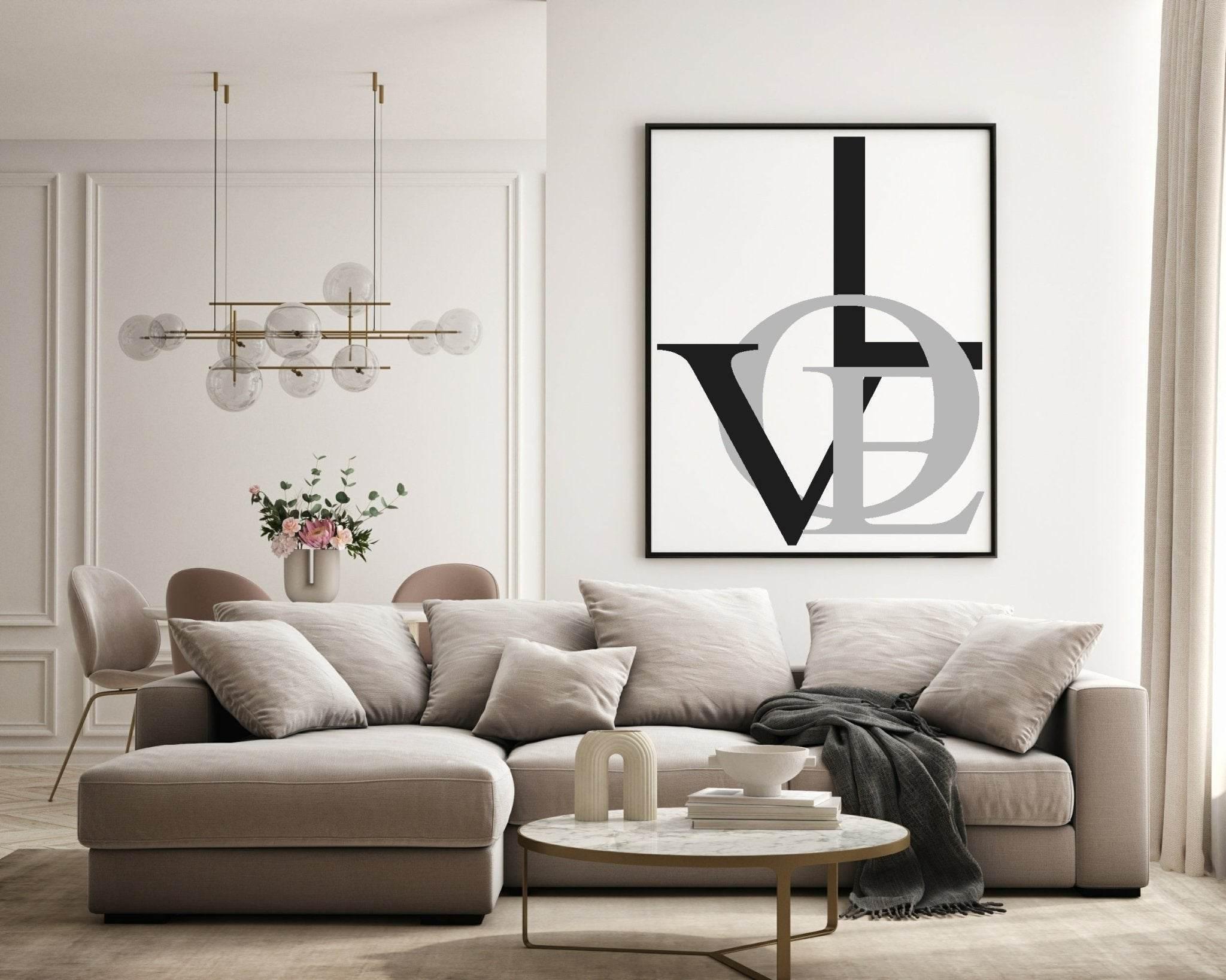 Abstract LOVE Print | Various Colour Options - Larosier Prints
