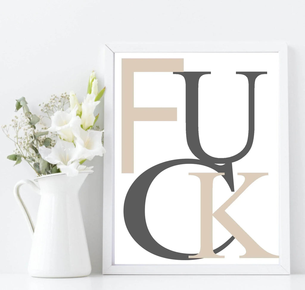 Abstract Swear Print | Sweary Wall Art - Larosier Prints