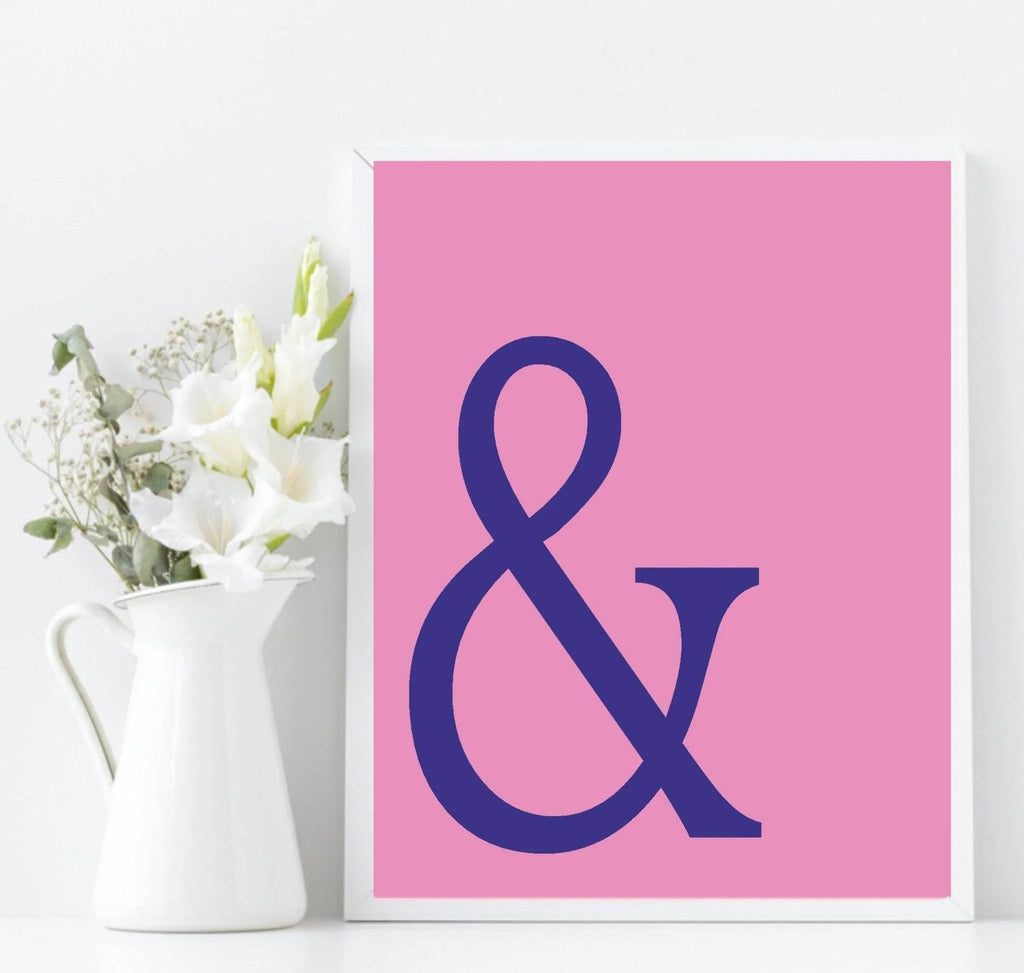 Ampersand Print | Fun Colourful Wall Art - Larosier Prints