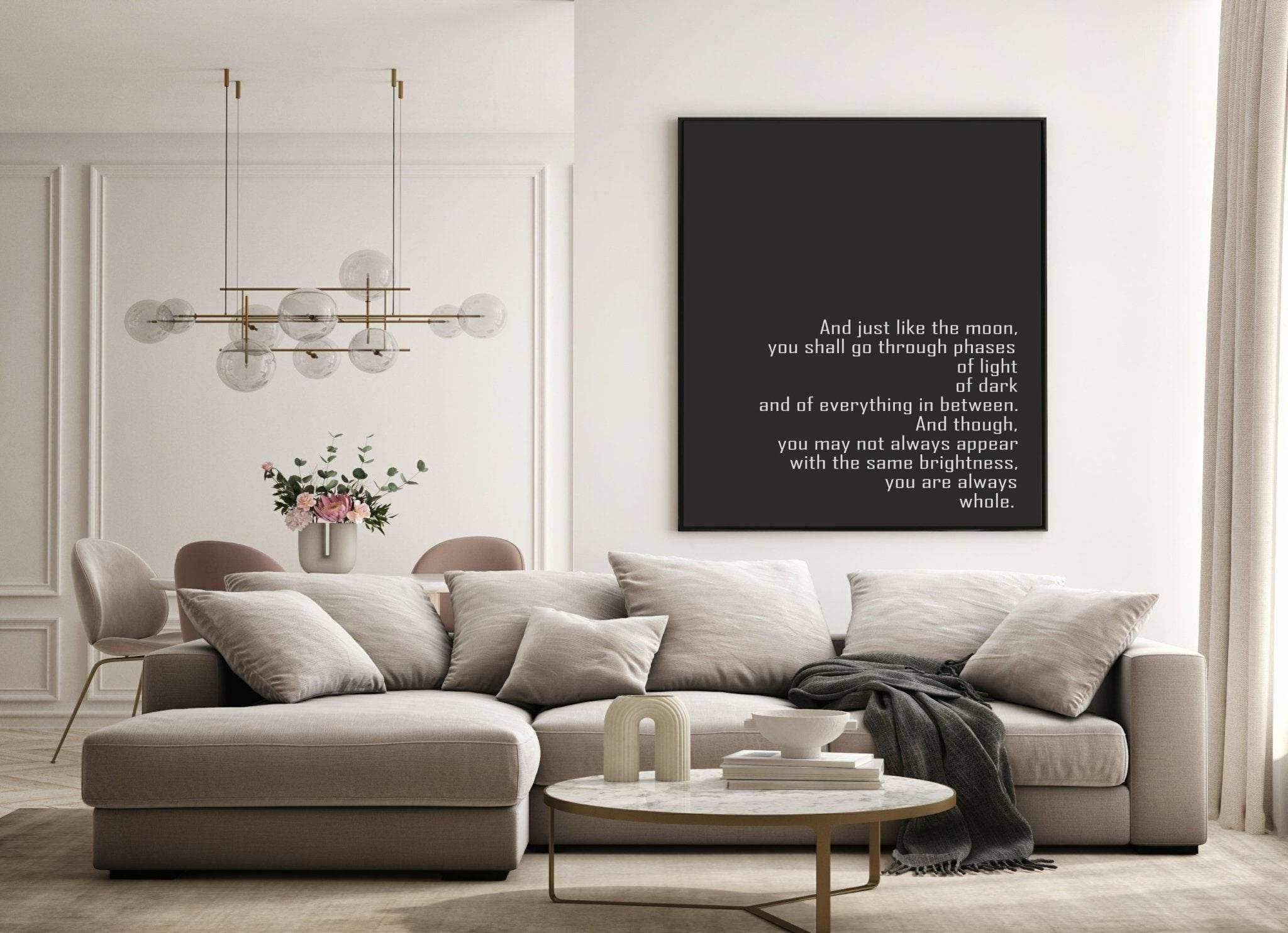 And Just Like The Moon Print | Inspirational Wall Art - Larosier Prints