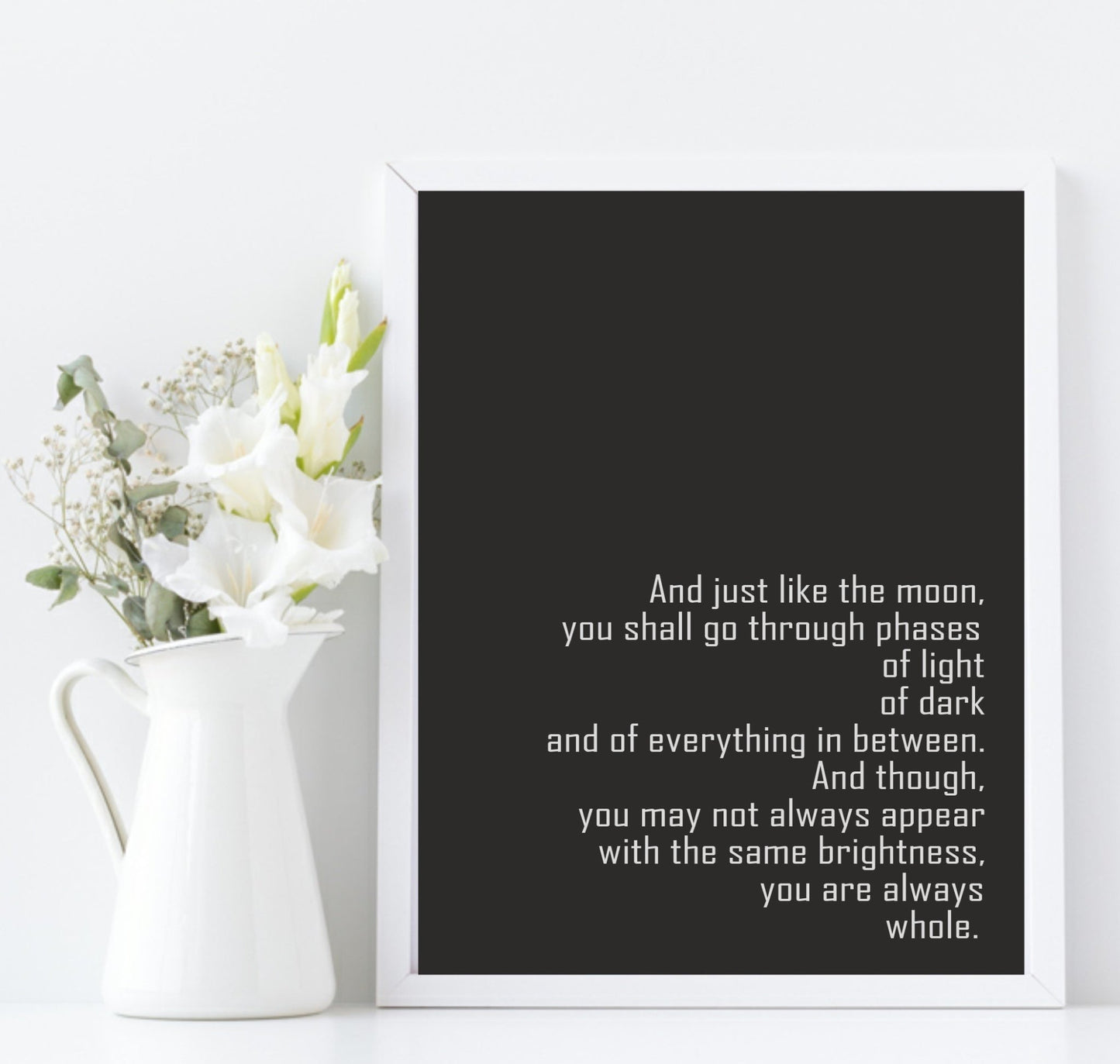 And Just Like The Moon Print | Inspirational Wall Art