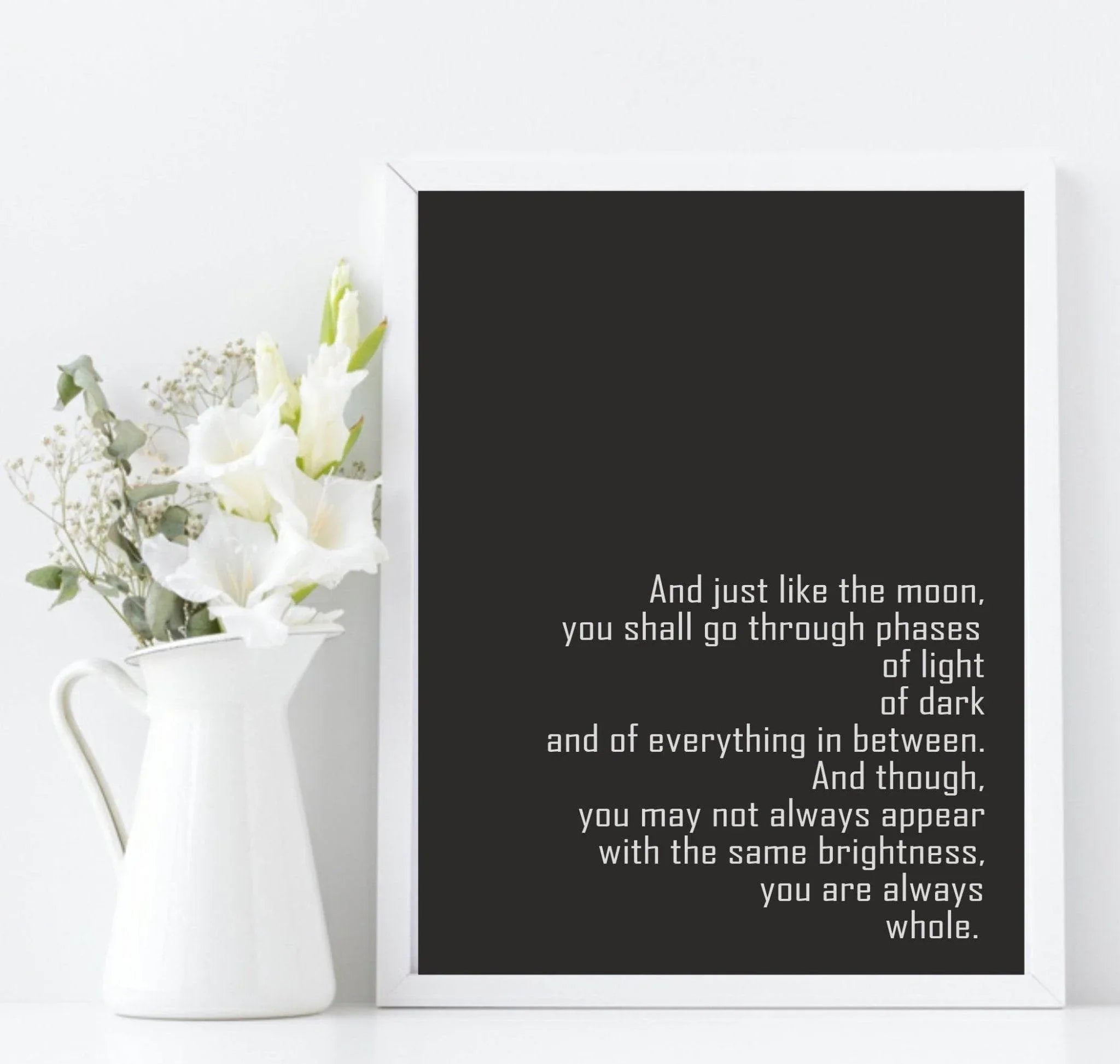 And Just Like The Moon Print | Inspirational Wall Art - Larosier Prints