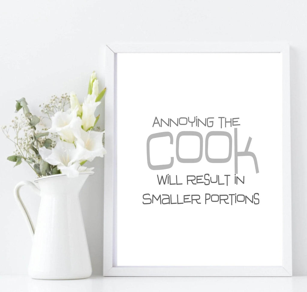 Annoying The Cook Print | Fun Kitchen & BBQ Print - Larosier Prints