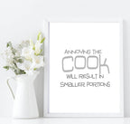 Annoying The Cook Print | Fun Kitchen & BBQ Print - Larosier Prints