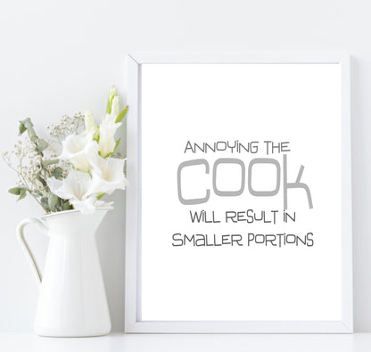 Annoying The Cook Print | Fun Kitchen & BBQ Print