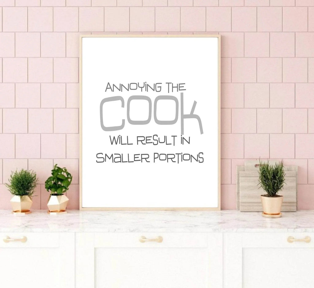 Annoying The Cook Print | Fun Kitchen & BBQ Print - Larosier Prints