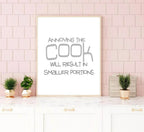 Annoying The Cook Print | Fun Kitchen & BBQ Print - Larosier Prints
