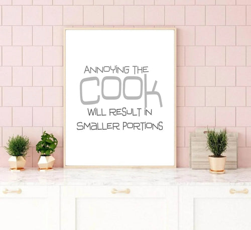 Annoying The Cook Print | Fun Kitchen & BBQ Print - Larosier Prints