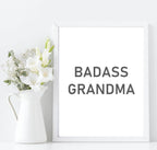 Badass Grandma Print | Family Wall Art - Larosier Prints