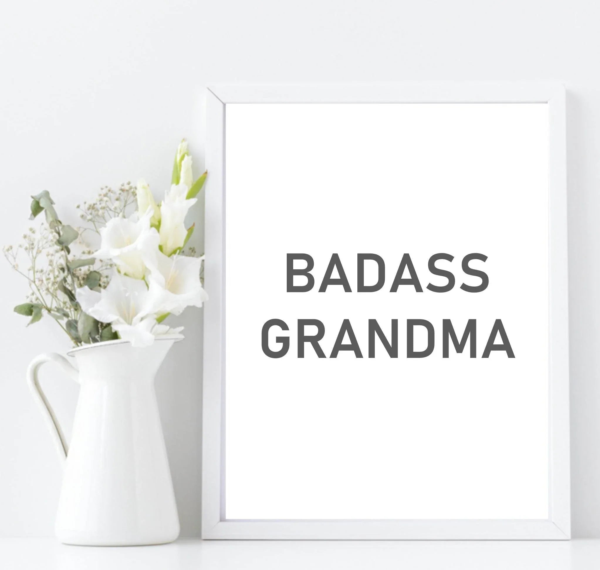 Badass Grandma Print | Family Wall Art - Larosier Prints