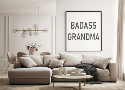 Badass Grandma Print | Family Wall Art