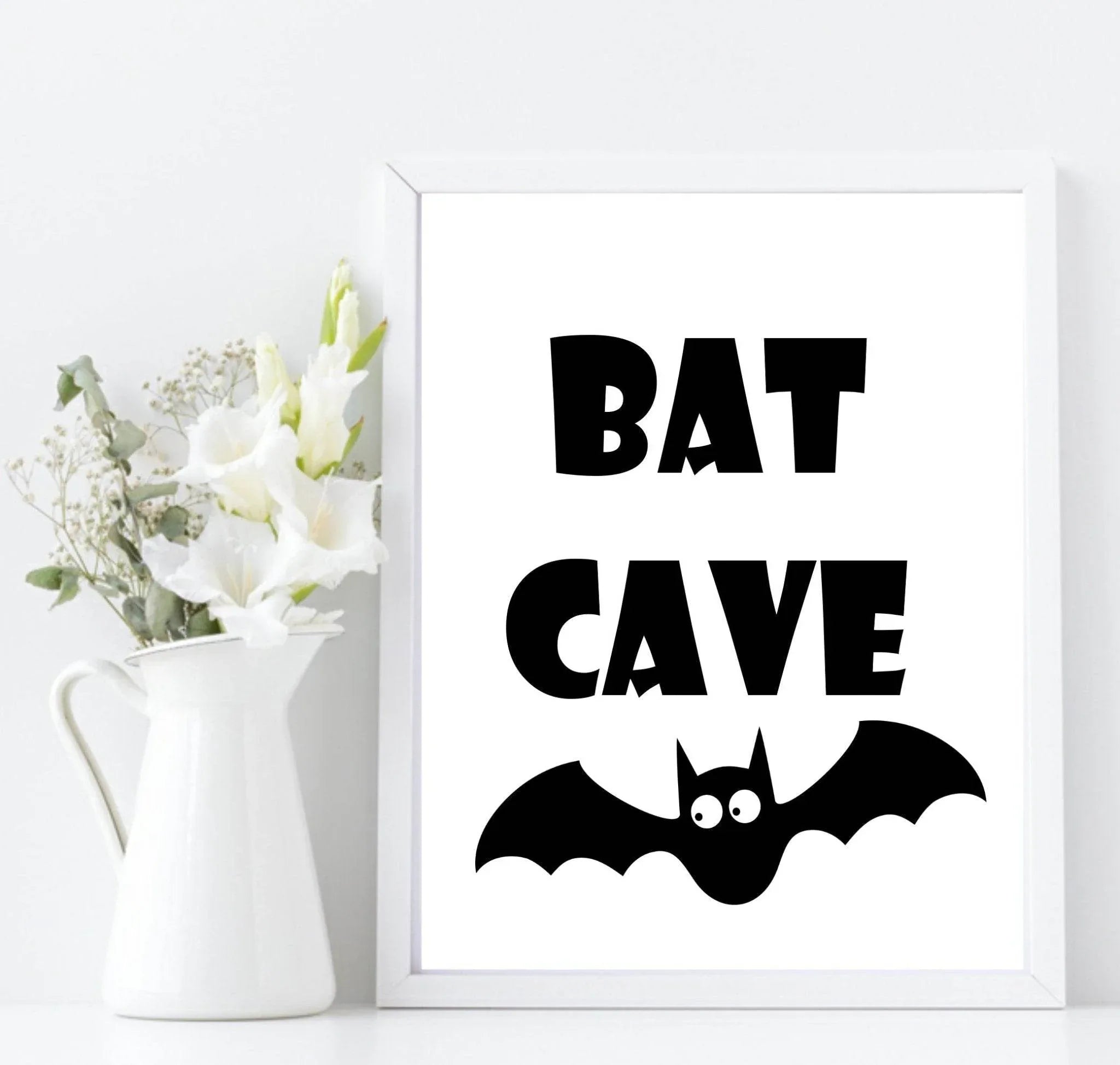 Bat Cave Print | Kids Wall Art - Larosier Prints