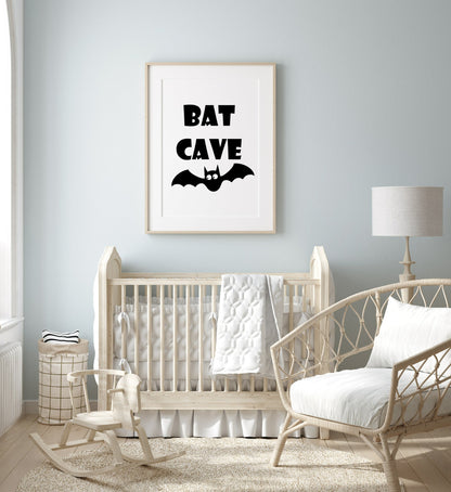 Bat Cave Print | Kids Wall Art