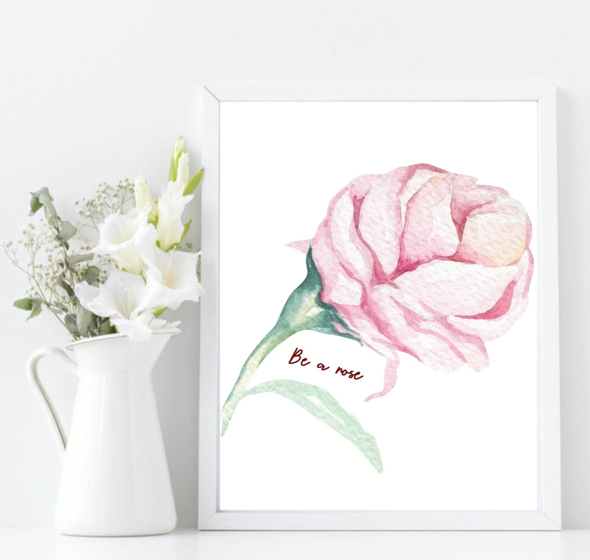 Be A Rose Print | Floral Wall Art - Larosier Prints