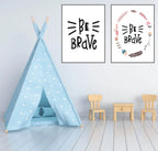 Be Brave Print | Scandi Kids Wall Art - Larosier Prints