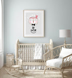 Be Happy Bird Print | Scandinavian inspired Wall Art - Larosier Prints