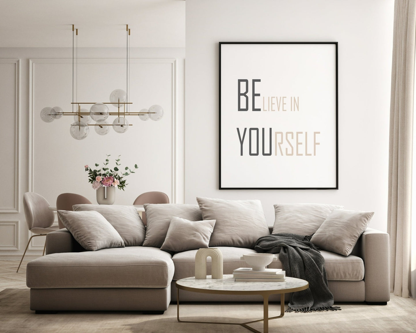 Be You & Believe In Yourself Print | Inspirational Wall Art