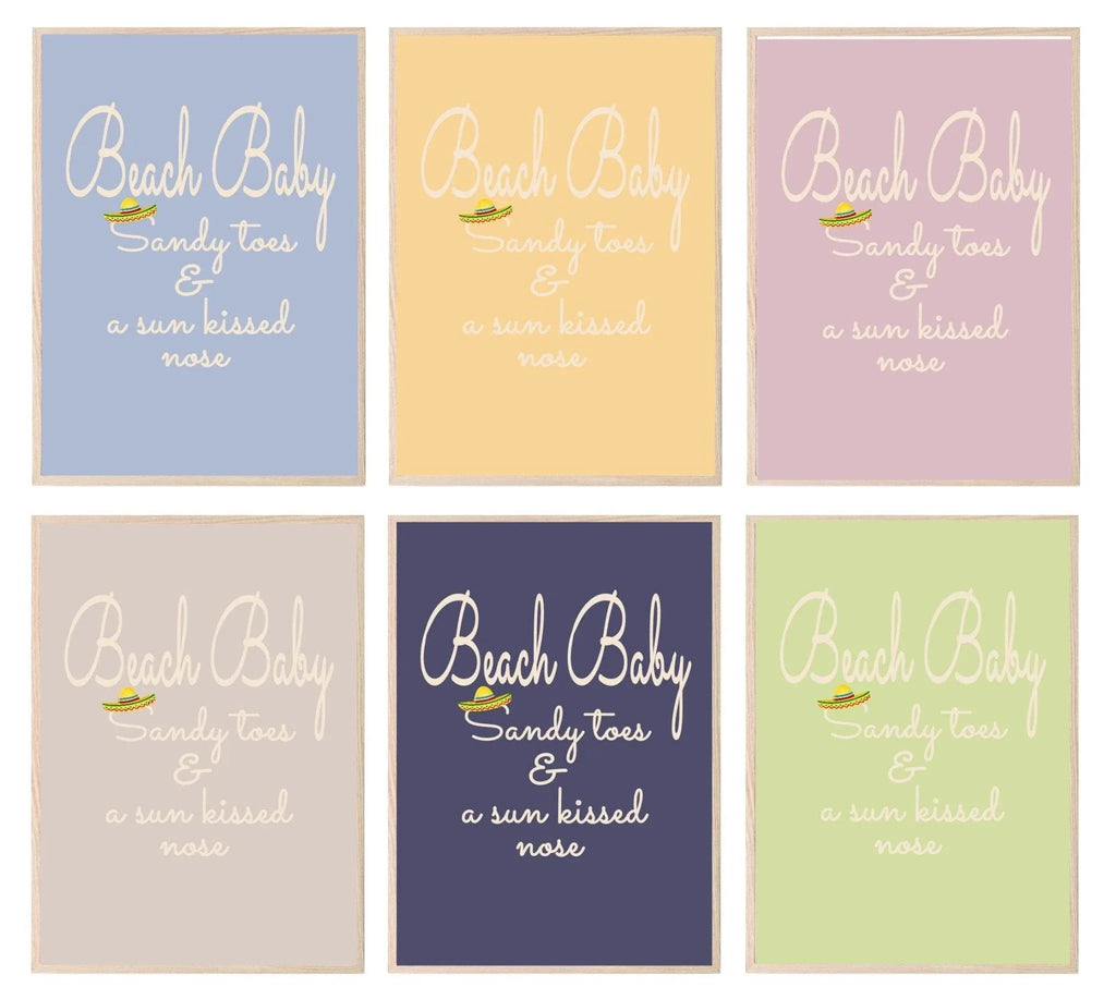 Beach Baby Print | Various Colour Options - Larosier Prints