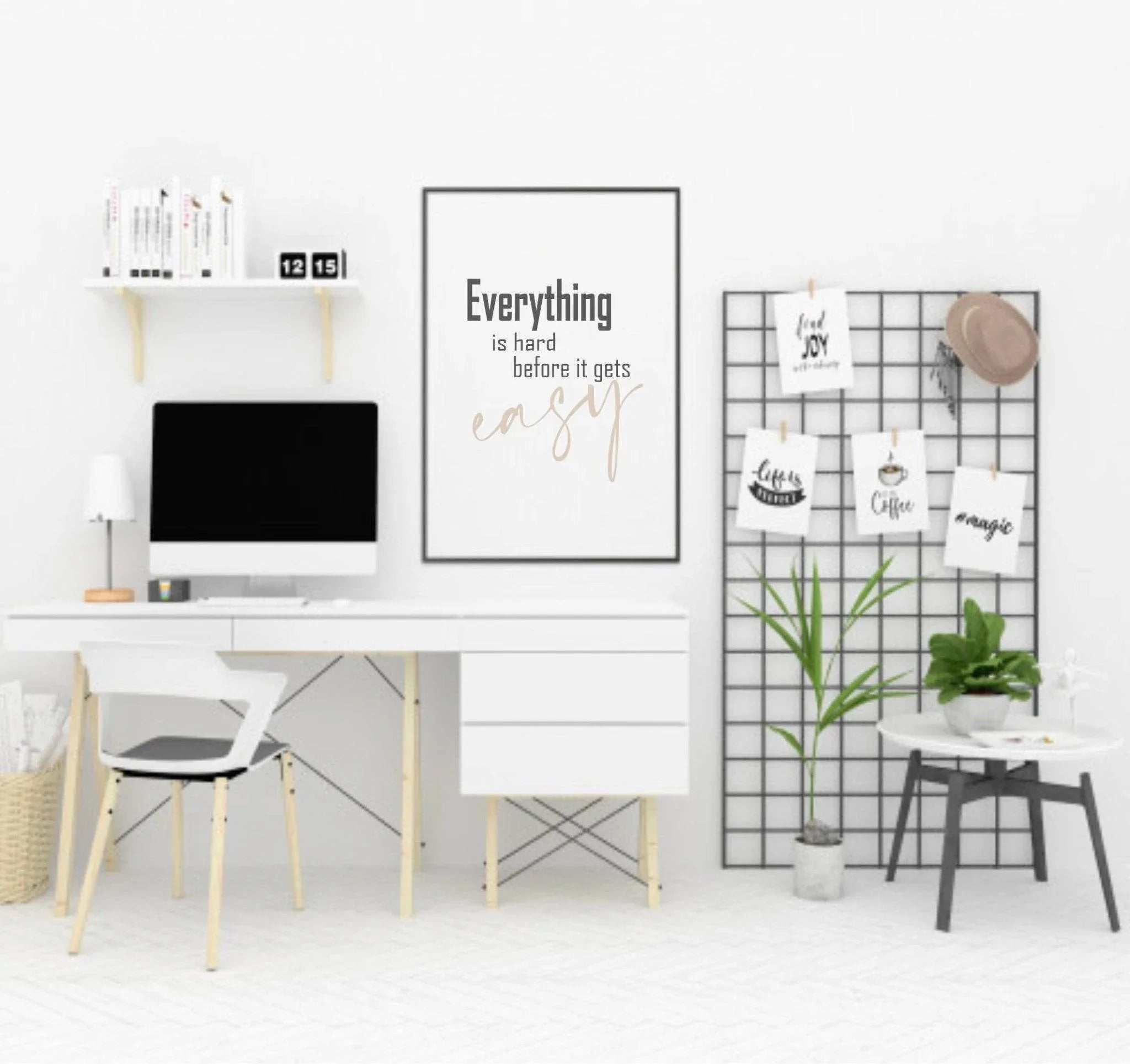 Before It Gets Easy Print | Motivational Wall Art | Customisable - Larosier Prints