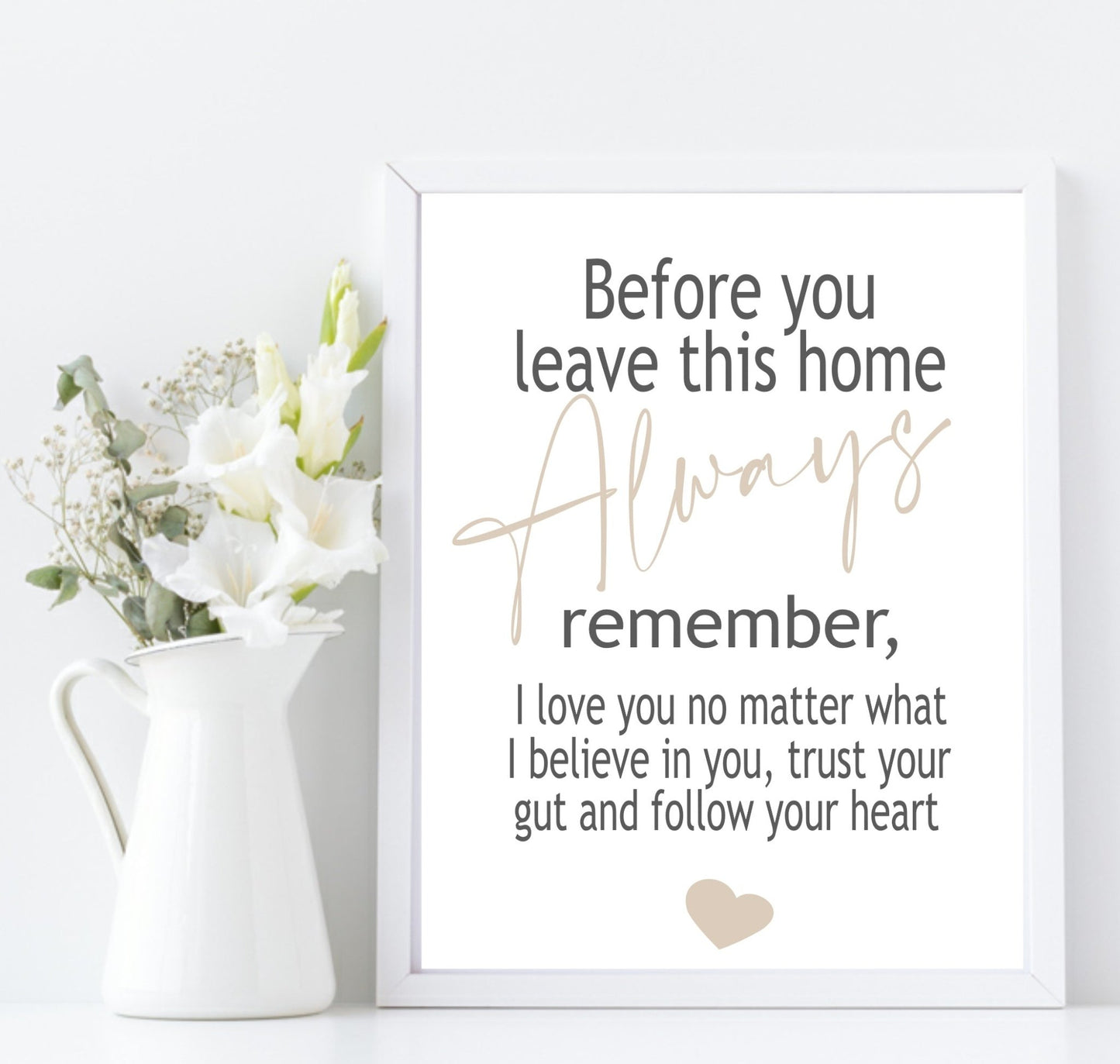 Before You Leave Home Rules Print | Family Wall Art | Customisable